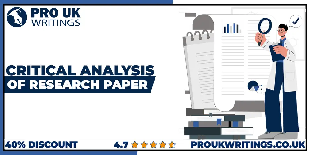 Image showing a magnifying glass over a research paper representing the blog with title 'Guidelines For How To Write A Critical Analysis Of Research Paper