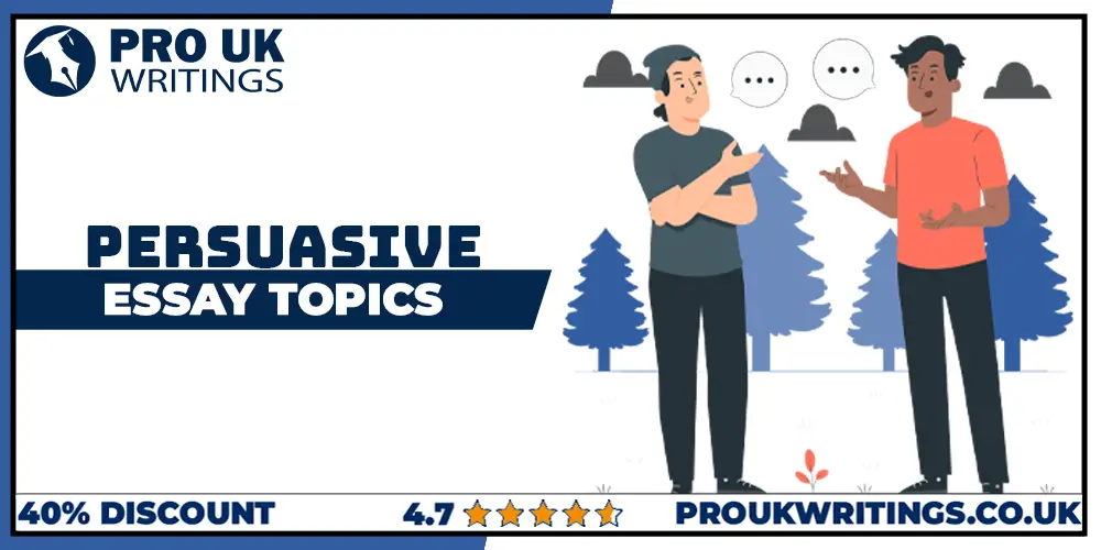 Group of people discussing persuasive essay topics at Pro UK Writings!