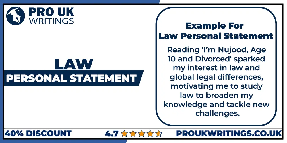 law personal statement example from Pro UK Writings